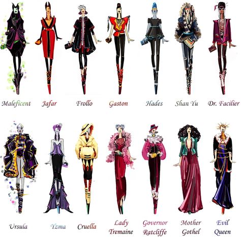 fashion / disney villains Disney Villain Costumes, Fashion Makeover, Villain Costumes, Disney Outfit, Style Makeover, Disney Dream, Disney Fun, Disney Princesses, Disney Fan Art