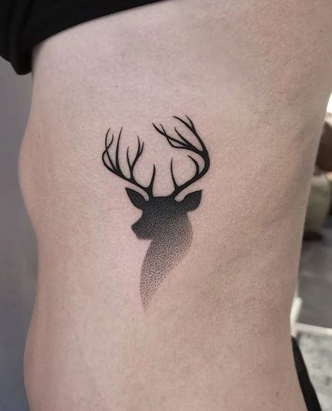 100+ Side Rib Tattoos for Women to Accentuate Curves and Character - 100 Tattoos Small Deer Tattoos For Women, Dear Tattoo Design, Small Deer Tattoo, Deer Tattoo Men, Deer Tattoos For Women, Side Rib Tattoos, Deer Tattoo Design, Buck Tattoo, Tatoos Woman