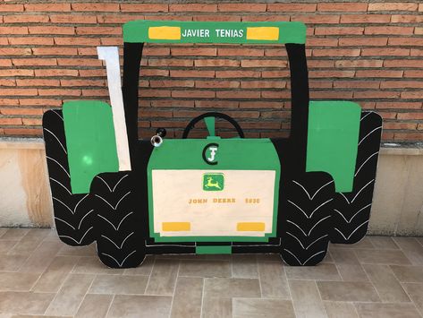 Tractor Photo Prop, Tractor Photo Booth, John Deere Tractor Party, Tractor Party Decorations, Farm Classroom Theme, Tractor Birthday Invitations, John Deere Birthday Party, John Deere Party, John Deere Birthday