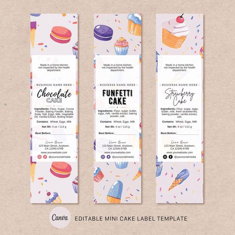 Buy Editable Mini Cake Tin Label Template Mini Loaf Baking Pan Label Mini Cake Tin Label Printable Mini Loaf Cake Online in India - Etsy Mini Cake Loaf Packaging, Cake Label Design, Mini Cake Tins, Cottage Baking, Labels Ideas, Mini Loaf Cakes, Tin Loaf, Label Printable, Cake Packaging