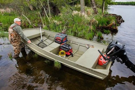 Jon Boats For Sale, Small Boats For Sale, Shallow Water Boats, Jon Boats, Angler Kayak, Utility Boat, Flat Bottom Boats, Small Fishing Boats, Aluminum Fishing Boats