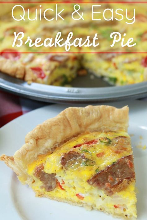 Nothing says I love you in the morning better than this Quick & Easy Breakfast Pie recipe with sausage, hashbrowns, eggs, and cheese -- YUM! Easy Breakfast Pie, Breakfast Pies Recipes, Breakfast Pies, Breakfast Pie Recipes, Quiche Pie, House Blessings, Recipe With Sausage, Quick Easy Breakfast, Yum Breakfast