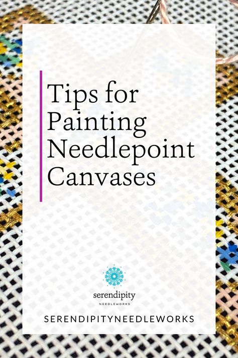 How To Paint A Needlepoint Canvas, How To Display Needlepoint, Painting Needlepoint Canvas, Needlepoint Patterns Free Simple, Needlepoint Charts Free, How To Paint Needlepoint Canvas, Needlepoint Canvases Hand Painted, Diy Needlepoint Canvas, Needlepoint Patterns Free