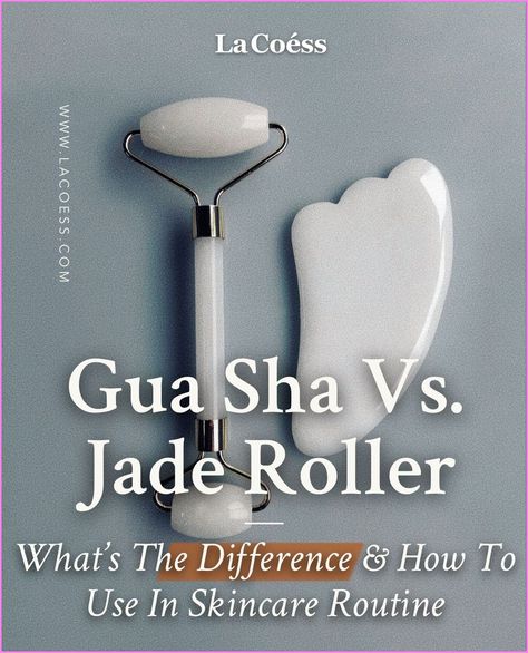 Gua Sha And Jade Roller, Jade Roller And Gua Sha, Roller And Gua Sha, Face Massager Tool, Facial Tools, Face Yoga Facial Exercises, Face Care Routine, Gua Sha Tools, Facial Exercises