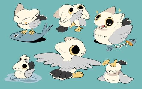 Morphed Animals, Bird Character, Small Creatures, Cute Fantasy Creatures, Fantasy Creatures Art, Creature Feature, Character Design Animation, Creature Concept Art, Cute Little Drawings