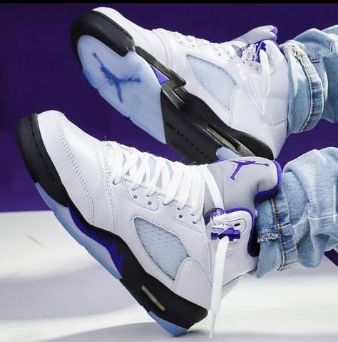 Sneakers PR - Jordan 5 Retro “Concord” 💜😈 Buy Here:... | Facebook Jordan 5 Concord, Jordan Concord, Jordan 5s, Nike Slippers, Nike Fashion Shoes, Jordan 5 Retro, Tenis Nike, Air Jordan 5 Retro, Hype Shoes