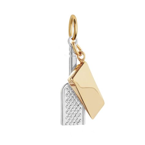 Parmesan Cheese & Grater Charm Italy Two Tone Luxury Gold Elegant Charms, Luxury Elegant Gold Charms, Cute Yellow Charms Jewelry, Luxury Gold-tone Charms Jewelry, Luxury Yellow Gold Vintage Charms, Cheese Grater, Pasta Soup, Travel Charms, Parmigiano Reggiano