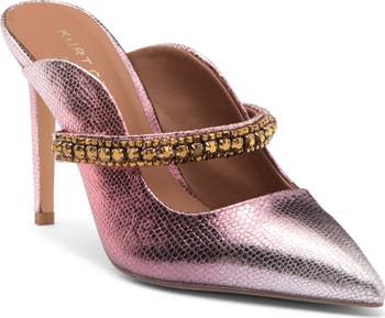 Free shipping on orders over $89. Shop Kurt Geiger London Kurt Geiger London Duke Embellished Mule Pump at Nordstromrack.com. Glimmering rhinestones band together on a reptile-embossed leather pump flaunting a backless mule silhouette to highlight a slender spike heel.