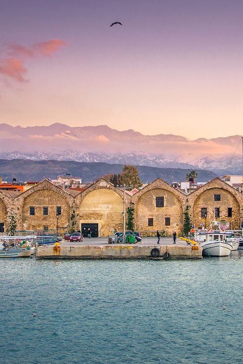 Visit Chania town and enjoy such lovely views of the picturesque Venetian old harbor and Neoria!👌 #neoria #chania #crete #greece #harbor #travel #TheHotelgr Chania Crete Greece Old Town, Chania Crete Greece, Chania Greece, Crete Chania, Crete Holiday, Wallpaper Travel, Greece Crete, Crete Island, Fairy Queen