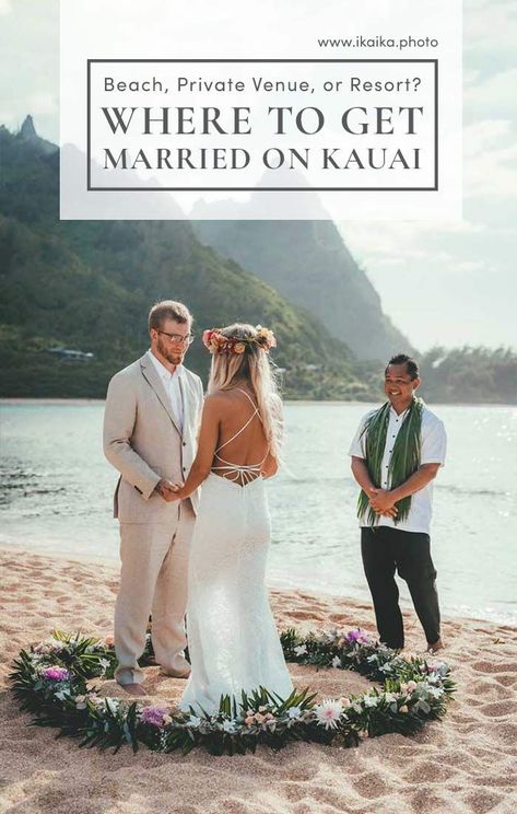 Considering a beach wedding or elopement in Kauai, the jewel of the Hawaiian Islands? This blog provides in-depth insights into the advantages and limitations of this romantic option. Whether you're planning an elopement for two or an intimate beachfront wedding, Kauai offers stunning natural beauty and a tranquil atmosphere. Dive into the blog to discover how you can make your beachfront dreams come true on this enchanting island. Hawaiian Elopement, Married In Hawaii, Hawaiian Weddings, Visiting Hawaii, Photo Romance, Maui Elopement, Simple Dishes, How To Get Married, Hawaii Beach Wedding