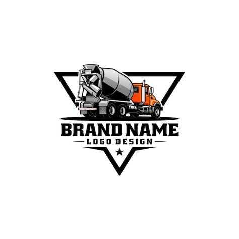 Concrete Truck Logo, Cement Logo, Concrete Logo Design, Concrete Logo, Truck Logo, Cement Mixer Truck, Concrete Truck, Cement Truck, Cement Mixer