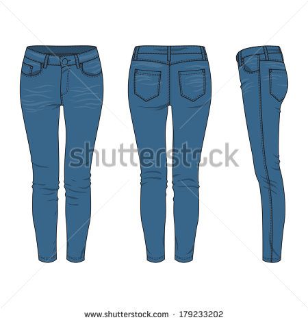 Trousers Stock Photos, Images, & Pictures | Shutterstock Jeans Drawing, Clothing Templates, Blank Templates, Gym Suit, Clothing Sketches, Side Pants, Blank T Shirts, Fashion Design Sketches, Trouser Style