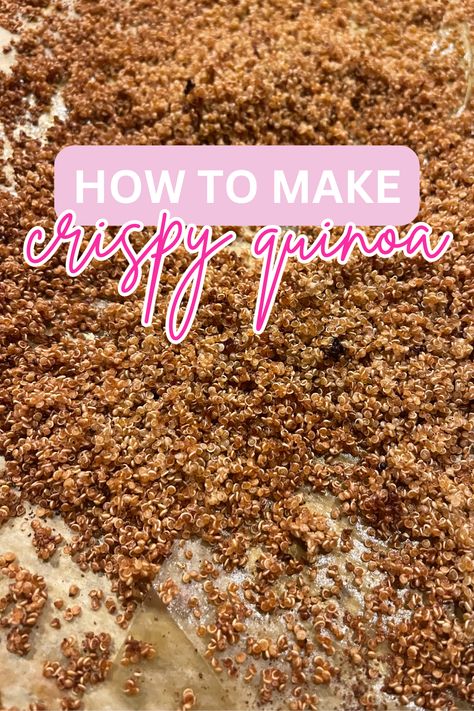 How To Make Crispy Quinoa Toasted Quinoa Topping, Baked Kale Salad With Crispy Quinoa, How To Make Crispy Quinoa, Crispy Quinoa Recipes, How To Make Crunchy Quinoa, Crunchy Quinoa Topping, Crunchy Quinoa Salad, What To Do With Quinoa, Crispy Quinoa Salad Topping