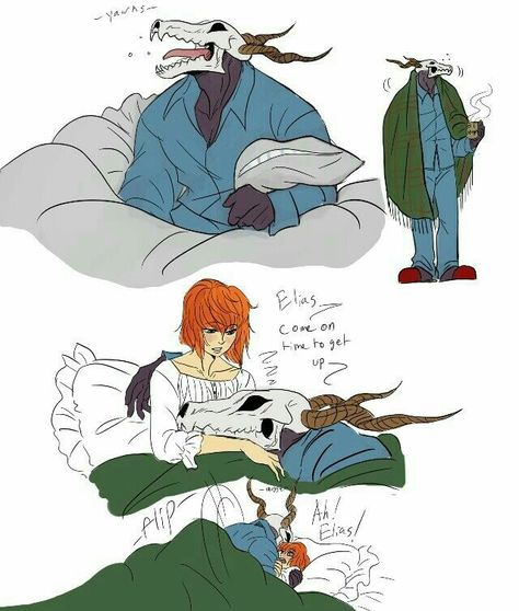 Chise X Elias, Chise Hatori, Elias Ainsworth, Creature Of The Night, Magus Bride, Ancient Magus Bride, The Ancient Magus Bride, Creatures Of The Night, Cute Comics