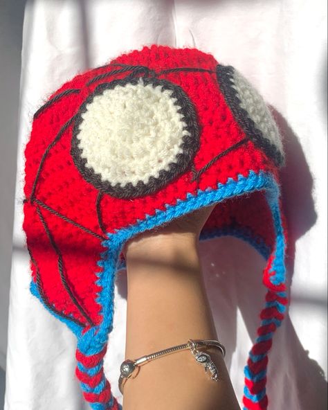 Spiderverse Crochet Hat, Mayday Spiderverse, Spiderverse Crochet, Crochet Spiderman Hat, Coming Soon Aesthetic, Aesthetic Spiderman, Spiderman Crochet, Spiderman Hat, Crochet Aesthetic