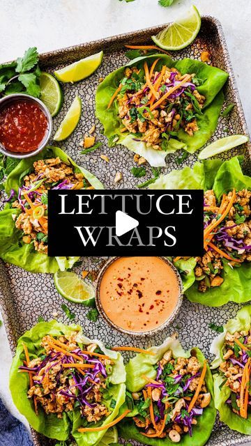 Maria Lichty | Two Peas & Their Pod on Instagram: "LETUCCE WRAPS🥬

These lettuce wraps are made with ground chicken (or turkey), fresh vegetables, herbs, and a flavorful Asian inspired sauce. Wrap all of the ingredients up in a crisp lettuce leaf and serve as an appetizer or main dish! A fun and delicious recipe!💚

➡️ COMMENT the word WRAP and I’ll DM you a clickable link to the recipe!

#lettuce #lettucewrap #recipe #recipeoftheday #twopeasandtheirpod #appetizer #dinner #dinnerideas" Letucce Wraps, Thai Lettuce Wraps, Appetizer Dinner, Food Asian, Lettuce Leaves, Ground Chicken, Lettuce Wraps, Word Wrap, Asian Inspired