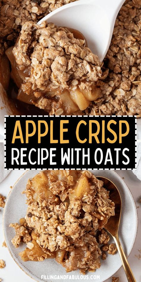 This apple crisp with extra crisp is the perfect dessert for any occasion! A must-make among apple desserts, it’s one of the best easy desserts to make when you’re craving something warm and sweet. Perfect for holidays or just because! Healthy Easy Apple Crisp, Easy Apple Crisp With Quick Oats, Crunchy Apple Crisp Recipe, 8x8 Apple Crisp Recipe, Apple Crisp Recipes With Oats, Apple Pie Filling Apple Crisp, Apple Crisp With Quick Oats Recipe, Apple Crisp Recipe Easy Pie Filling, Dessert Crisp Recipes