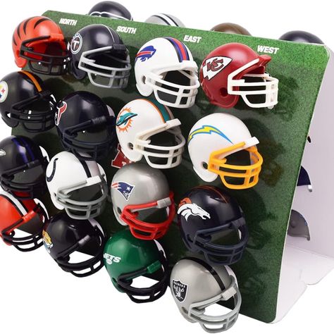 Riddell 32 Piece NFL Helmet Tracker Set - Gumball Size Helmets - All NFL Current Logo's - New 2023 Set *as an Amazon associate, I have the ability to earn on qualified purchases! Nfl Helmets, Football Protective Gear, 32 Nfl Teams, Mini Football Helmet, Mini Football, Mini Footballs, Nfl Teams Logos, Nfl History, All Nfl Teams