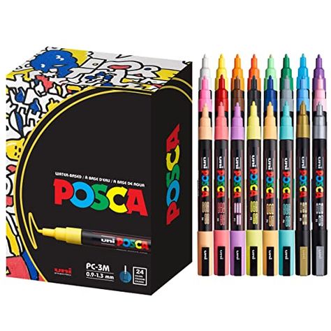 Paint Pen Art, Posca Paint Markers, Posca Markers, Posca Pens, Felt Tip Markers, Paint Marker Pen, Art Pens And Markers, Posca Marker, Art Markers