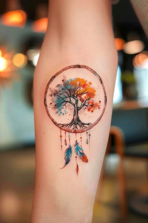 Spiritual Stomach Tattoos Women, Spiritual Hand Tattoos For Women, Tree Of Life Tattoo Ideas, Tree Of Life Tattoo Feminine, Tree Of Life Tattoos, Yggdrasil Tattoo, Rebirth Tattoo, Private Tattoos, Bright Tattoos