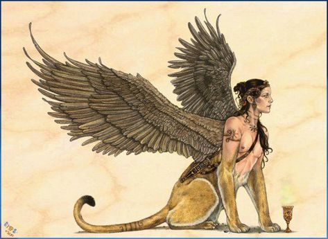 Top Mythological Creatures: The Most Dangerous Monsters | Owlcation Lumeria Atlantis, Sphinx Mythology, Greek Creatures, Sphinx Tattoo, Greek Mythological Creatures, Mythological Monsters, Greek Mythology Art, Ancient Mythology, Fantasy Magic