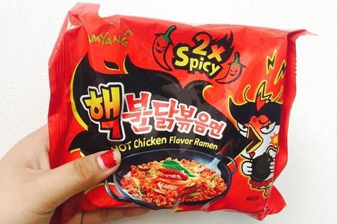 The Spiciest Ramen Noodles in the World | Tasting Table Samyang Ramen, Spicy Ramen Noodles, Hot Chicken Flavor Ramen, Yummy Asian Food, Yummy Noodles, To Serve Man, Chicken Ramen, Hot Chip, Spicy Ramen