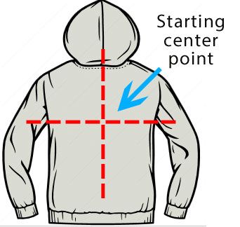 Placement Tips for Heat Printing on the back of hoodies.   www.transferexpress.com Designs On Shirts, Back Of Hoodie, Logo Placement, Cricut Projects Beginner, Silhouette Vinyl, Hoodie Logo, Htv Vinyl, Shirt Print Design, Vinyl Shirts