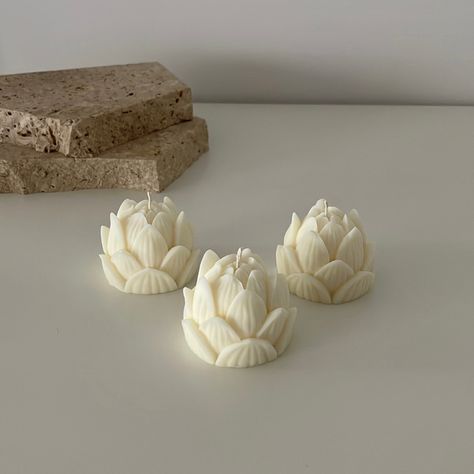 Our new Lotus Flower candles available to shop on our website www.enlightaesthetics.com.au #enlightaesthetics #candle #candles #handmade #homedecor #love #candlelight #home #candlemaking #decor #fragrance #gift #soywaxcandles #soywax #packaging #neutral #minimalism #decoration #sculpturalcandles #homeinterior #neutral #aesthetic #smallbusiness Minimalism Decoration, Lotus Flower Candle, Flower Candles, Lotus Candle, Candles Handmade, Neutral Aesthetic, Aesthetic Candles, Candle Aesthetic, Handmade Candle