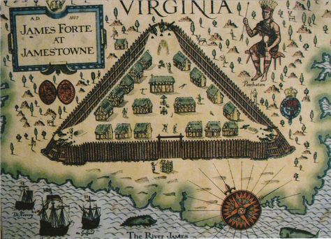 One of the first things their military advisors had the build was a fort Jamestown  | Clio's Calendar: Daily Musings on Architectural History Jamestown Colony, Jamestown Virginia, Colonial America, Ancient Origins, Historical Documents, Us History, Archaeology, American History, Art Lessons