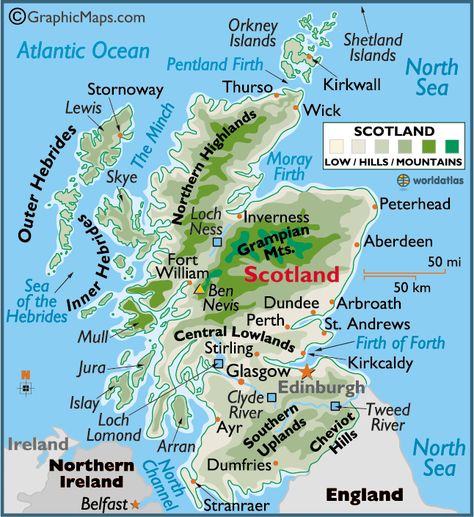 Scotland large color map. VERY MUCH want to go visit the land of my ancestors!! *Bucket List*~HC Hammock Backpacking, Camping Winter, Camping Foods, Map Of Scotland, Camping Menu, Backpacking Meals, Scotland Vacation, Scotland History, Scotland Map