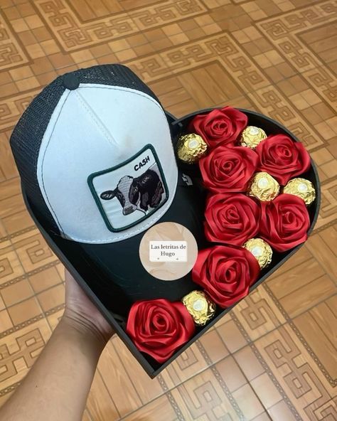 Forever Flower Bouquets, Flower Bouquet Boxes, Man Bouquet, Ribbon Flowers Bouquet, Cute Anniversary Gifts, Bouquet Box, Birthday Gifts For Boyfriend Diy, Ribbon Bouquet, Bf Gifts