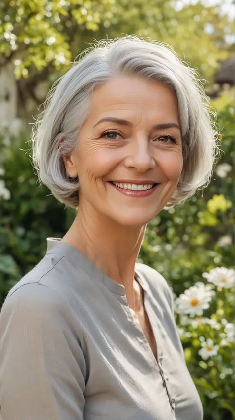 23 Chic Bob Haircuts for Older Women: Voluminous, Sleek & Edgy Styles Choppy Bobs, Haircut Gray Hair, Feminine Features, Chic Bob, Haircuts For Older Women, Medium Hair Styles For Women, Hair Mistakes, Classic Bob, Grey Hair Styles For Women