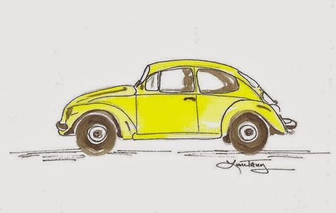 Yellow Punch, Yellow Beetle, Punch Buggy, Bug Car, Good Day Sunshine, Beetle Car, Yellow Car, Visa Gift Card, Vintage Vw