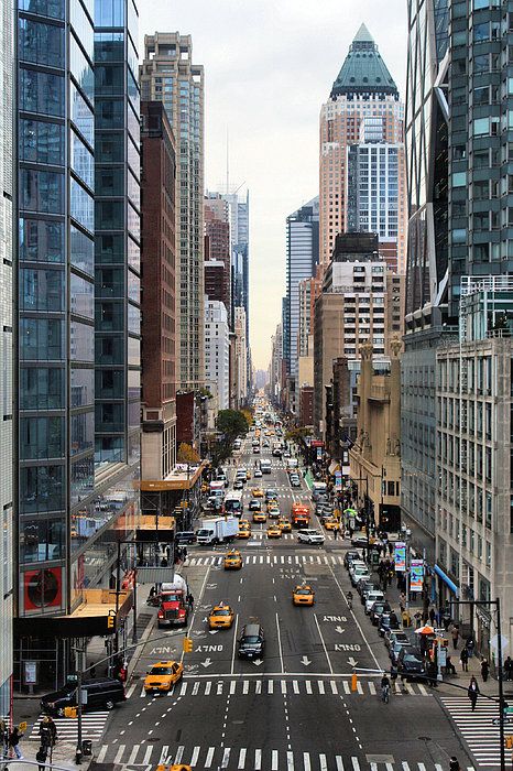 DescriptionTraffic on 8th Avenue, New York City, New York New York City Street View, New York Art Drawing, New York Perspective, City Scape Photography, New York City Scape, Buildings New York, Urban City Street, City Perspective, New York From Above