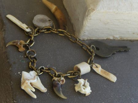 Wolf Teeth, Bone Crafts, Vulture Culture, Bone Art, Bone Jewelry, Vintage Chain, Southern Gothic, A Wolf, Funky Jewelry