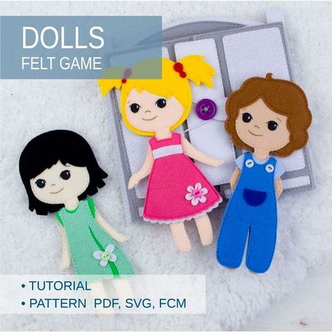 Fun and Easy Paper Doll Templates for DIY Enthusiasts Felt Paper Dolls, Felt Doll Tutorial, Felt Doll House, Felt Games, Felt Doll Patterns, Felt Stories, Christmas Child, Felt Books, Operation Christmas