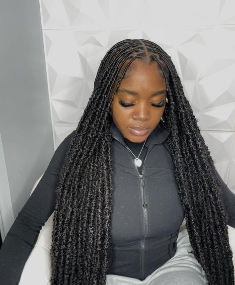 Small Soft Locs Long, Long Distressed Soft Locs, Mid Back Distressed Locs, Distress Locs, Faux Locs With Shells, Soft Locs Waist Length, Small Soft Locs, Distressed Faux Locs, Distressed Locs