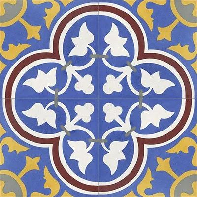 Cement Tiles in Stock by Original Mission Tile | Designs 8x8 Cement Tile Backsplash, Cement Floor Tiles, Persian Tiles, Mission Tile, Cement Tile Floor, Tiles Art, Blue Mosaic Tile, Cement Tile Shop, Encaustic Cement Tile