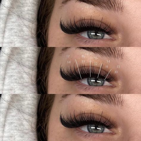 Wispy Volume set ♥︎ Swipe for lash map and save for later! Stunning set by @veyatelierbeauty using our 6D Pro-Point premades. Shop ➡️ onevsalonpro.com ㅤ #onevsalompro #lashgirl #lashboss #lashgoals #lashextensions #volumelashes #lashsupplies #longlashes #lashingallday #lashlashlash #lashlife #lashstylist #lashtech #lashlove #lashes #lash #fluffylashes #megavolume #lashmap #lashtechtips #lashtips #wispyvolume #wispylashes #volumelashes Volume Lash Mapping, Wispy Volume Set, Light Volume Lashes, Lashes Map, Wispy Lash Map, Applying Lashes, Wispy Volume, Lash Map, Lash Bar