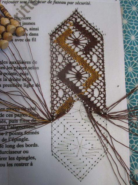 auxfilsdarts.over-blog.com - Loisirs créatifs pour tout ce qui est dentelle aux fuseaux, tricot, crochet, frivolité, filet, broderie, point de croix... Lace Inspiration, Bobbin Lace Patterns, Lace Art, Lace Jewelry, Needle Lace, Handmade Lace, Bobbin Lace, Antique Lace, Lace Making