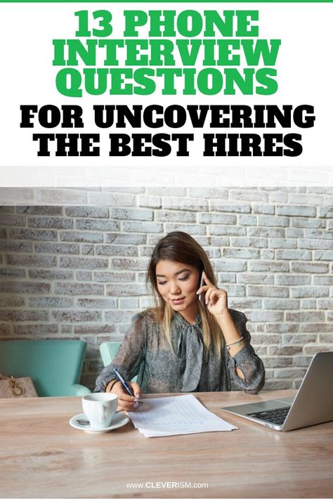 13 Phone Interview Questions for Uncovering the Best Hires - #PhoneInterview #PhoneInterviewQuestions #Cleverism Phone Interview Tips, Phone Interview Questions, Online Escape Room, Second Interview, Job Search Motivation, Phone Interview, Interview Questions To Ask, Icebreaker Games, Telephone Interview