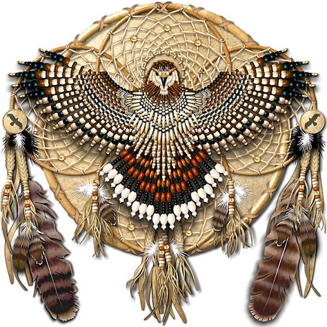 Red-Tail Hawk Dreamcatcher Mandala Owl Dream Catcher, Atrapasueños Diy, Dream Catcher Mandala, Native American Crafts, Native American Peoples, Dream Catcher Diy, Native American Heritage, American Indian Art, Native American History