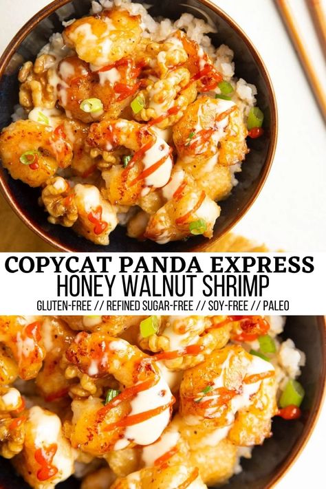 Panda Express Honey Walnut Shrimp Recipe, Honey Walnut Shrimp Recipe Panda Express, Panda Express Honey Walnut Shrimp, Walnut Shrimp Recipe, Shrimp Paleo, Copycat Panda Express, Pan Fried Shrimp, Honey Shrimp, Fish Batter Recipe