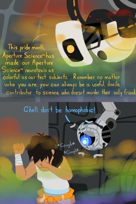 Portal Chell And Glados, Wheatley X Space Core, Portal Glados X Wheatley, Portal Aperture Science, Glados X Chell, Wheatley Portal Human, Glados Portal, Wheatley Portal, Portal Memes