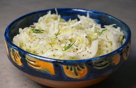 Romanian White Cabbage Salad - Salatǎ de Varzǎ White Cabbage Salad, Romania Food, Sour Cabbage, Savory Meatballs, White Cabbage, European Dishes, Pickled Cabbage, Vegetarian Cabbage, Romanian Food