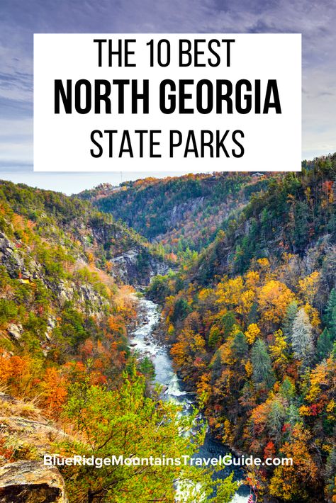 The 10 Best North Georgia State Parks - Blue Ridge Mountains Travel Guide Georgia Hiking, Hiking In Georgia, Georgia State Parks, Georgia Cabins, State Park Cabins, Gorges State Park, State Park Camping, Visit Georgia, Georgia Vacation