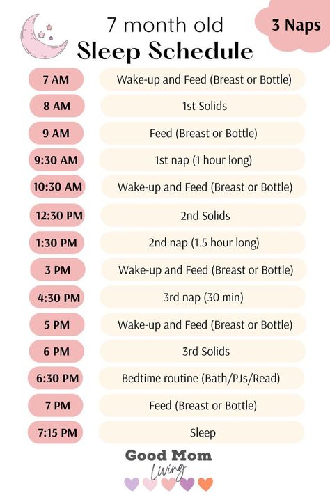 best baby sleep schedule for your 7 month old baby 7 Month Old Milestones, 7 Month Old Schedule, 7 Month Old Sleep, 7 Month Old Baby Food, Sleep Regression Ages, Uppfostra Barn, Baby Food Schedule, Baby Wedding Outfit, 7 Month Baby