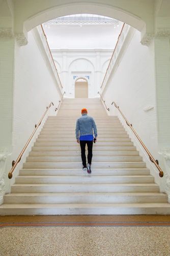 person in blue jacket walking at the stairs photo – Free Banister Image on Unsplash Grey Banister, Walking Stairs, How To Draw Stairs, Walking Up Stairs, Person Walking, Perspective Photos, Up Stairs, Shivaji Maharaj Hd Wallpaper, Magic Aesthetic