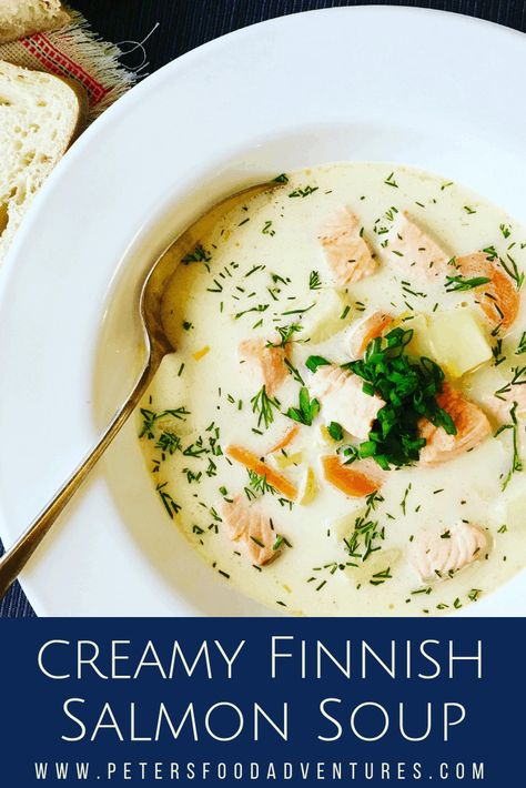 Finnish Fish Soup, Salmon Fish Head Soup, Finnish Salmon Soup, Healthy Iftar, Salmon And Potatoes, Fish Soups, Creamy Fish, Finnish Cuisine, Fish Broth