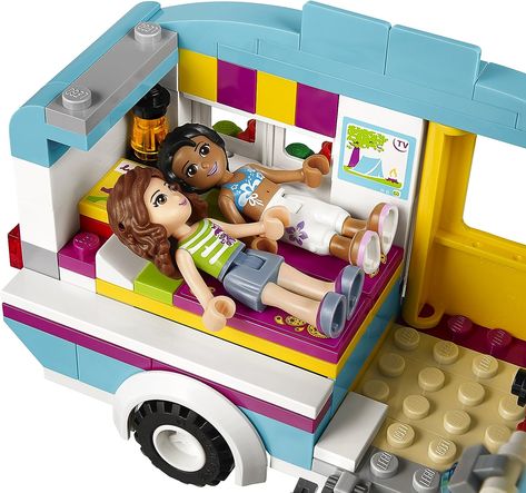 LEGO Friends Summer Caravan 41034 Building Set : Amazon.co.uk: Toys & Games Lego Friends Sets, Sets Summer, Lego Store, Friends Set, Lego Design, Lego Friends, Car Cartoon, Creative Thinking, Summer 2014